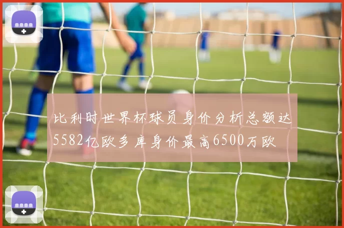 比利时世界杯球员身价分析总额达5582亿欧多库身价最高6500万欧